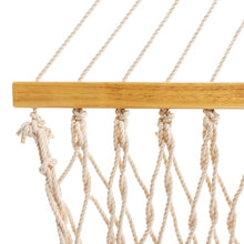 Original Pawleys Island Single Oatmeal DuraCord Rope Hammock – 12 ft. x 50 in., 1-Person, 450 lb Capacity, Oak Spreader Bar, Zinc-Plated Hardware, Handcrafted in the USA