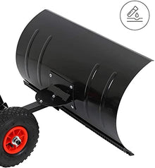 Snow Shovel Outdoor Snow Shovels with Adjustable Height Hand |Rolling Snow Plough with Wheels for Road Snow Removal Tools Snow Pusher