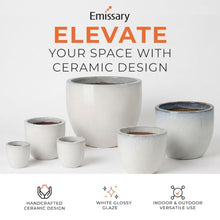 Emissary - Round Planter Lg White 23x20 H