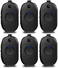 SR-Moto CLP1010e UHF 1W 1-Channel Lightweight Two-Way Radio 6 Pack Clear