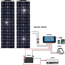 ISOLEI 100W 15V Solar Power Kit, Monocrystalline Flexible Solar Panel Modules,Portable Solar Battery Chargers for RV, Trailer, Boat, Camping, Garden