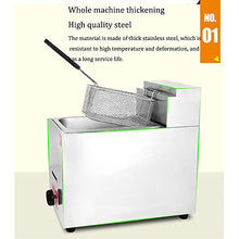SHENGSHIYU 6l/12l Commercial Restaurant Professional Gas Fryer, Stainless Steel Table Top Single/Double Cylinder Lpg Fryer, Outdoor Stovetop with Fryer, Fried Chicken and Fish,Singletankfryer