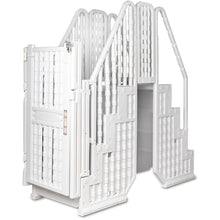 Poolzilla Premium Pool Step Ladder Set for Above Ground Pools White