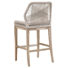 Home Square 30" Fabric Outdoor Barstool Set of 3 Gray