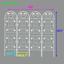 Decorative Metal Garden Trellis for Climbing Plants, Rustproof Flower Support with Bird,Leaves,Flowers,for Ivy,Rose,Morning Glory,Jasmine,Grape,Blackberry,Cucumber,Beans,Peas (Cream White,4)