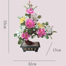 YXIANG56Q Fake Plants Chinese Bonsai Indoor Potted Jade for Home Office Desk Bonsai Tree