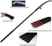 Telescopic Pole Saw,12-24FT/3.6-7.2m Extendable Pruning Saw,Extendable Limb Saw With 2-Foot Saw Blade,Curved Saw For Reaching Higher Branches 18FT/5.4m