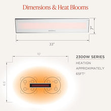 Bromic Platinum Smart Heat 2300W Electric Patio Heater - Radiant Infrared, 220V-240V, White Finish - BH0320007