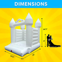 Pogo Bounce House White Inflatable Wedding Castle 13x12x14.5 ft