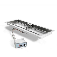 HPC Fire Push Button Flame Sensing Gas Fire Pit Kit, 30x12-Inch Pan 24x6-Inch Burner, Natural Gas (TOR-FPPK30X12-H-FLEX-NG)