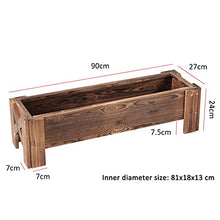 ZOCWJK Wooden Garden Plant Stand Storage Rack Raised Bed for Vegetable Flower Pots Outdoor Patio Planters Flower Box with Trough Planter Grops,