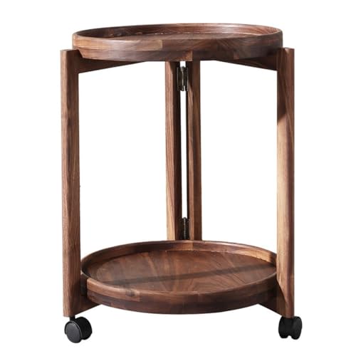NRFJFOP Round Living Room Sofa Angle A Few Contracted Small Family Wheel Move Table Solid Wood
