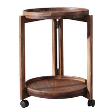 NRFJFOP Round Living Room Sofa Angle A Few Contracted Small Family Wheel Move Table Solid Wood