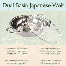 BambooMN Shabu Shabu Hot Pot Wok - 12.5" Stainless Steel - 10 Units