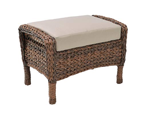 WUnlimited Modern Concept Faux Sea Grass Resin Rattan Relaxing Set Dark Brown