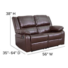 Flash Furniture Harmony Series Brown LeatherSoft Loveseat with Recliners