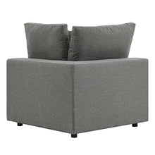 Modway Commix Overstuffed Outdoor Patio Loveseat in Charcoal