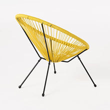 Christopher Knight Home Outdoor Hammock Weave Chair with Steel Frame (Set of 4) - Yellow and Black Finish
