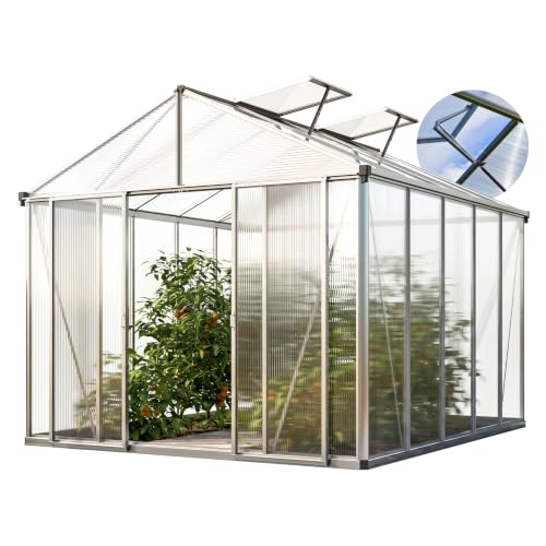 GFP 8.6x10.5 ft Walk in Greenhouse, 10mm Polycarbonate Panels