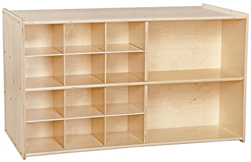 Contender 2-in-1 Mobile Bookcase Unit with 12 Slots Natural