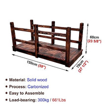 ZIMGOD Flat Garden Bridge 150cm Long, Heavy Duty Pond Bridge Rectangle, Small Stream/Water Channel/Shed Footbridge Walkway, Easy to Assemble