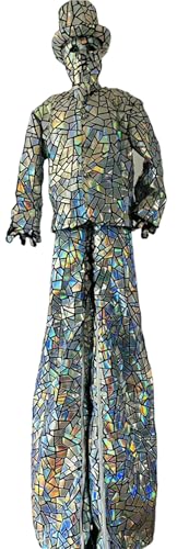 HoHoHuo Silver Mirror Man Performance Costume XLarge