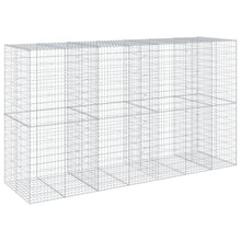 Gabion Basket Silver Galvanized Iron Large Durable Cactus potsGeometric planters Drainage pots Decorative pots for Backyard Outdoor