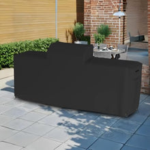 Seal Skin Covers Outdoor Kitchen Island Cover, Waterpoof Heavy Duty PVC-Coated Polyester Outdoor Protector with Drawstring, Air Vents & Handles, Black, 98''L x 42''D x 48''H