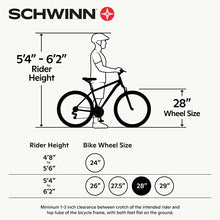 Schwinn Network 3.0 Hybrid Bike Men Women 700c 21-Speed 18-Inch Aluminum Frame Front Suspension Alloy Linear Pull Brakes White