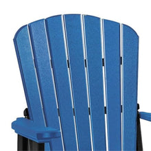 American Furniture Classics OS Home and Office Model 516BBK Fan Back Balcony Glider in Blue with a Black Base