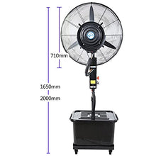 CUTPOIY Oscillating Misting Fan with 3 Cooling Speeds, 120° Oscillation, Automatic Watering for Patio, Garden, Restaurant, Commercial & Industrial Use, Height Adjustable-65cm