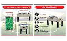 KICK Gemini 55" Foosball Table Beige/Black/Green