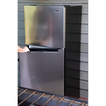 7.3 CU. FT. 2-Door MINI Fridge in Platinum Steel with Freezer
