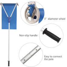 JYXYXSCP 21ft Adjustable Snow Roof Rake,Aluminum Roof Snow Removal Tool w/Snow Slide & Wheels,for Pitched Roof,Asphalt Shingle Roof,Vehicle Snow and Leaves
