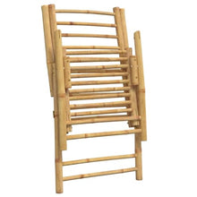 LASWWQMRF 4-Piece Bamboo Patio Reclining Chairs with Cushions