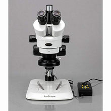 AmScope Digital Trinocular Stereo Zoom Microscope with LED Light Multi