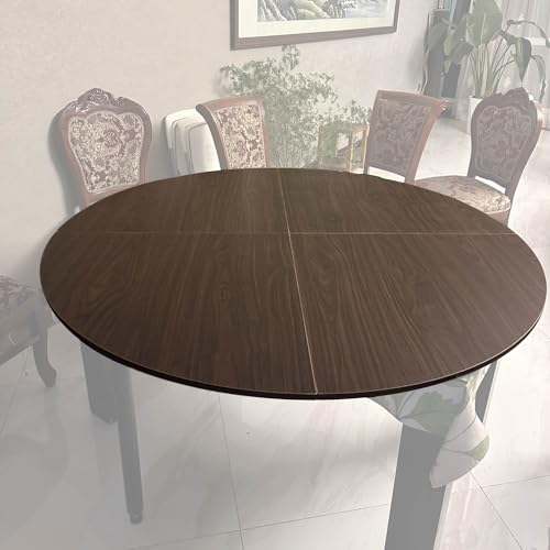 Round Folding Table Round Wood Replacement Table Top, Large Circle Table Folding for Dining/Coffee/Side Tables, Portable Modern Round Banquet Tables No Legs Easy To Carry & Open(Dia 87"/220cm No Legs)