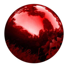 mirror finish garden ball,gazing balls, Ball garden gazing ball prom boutique polishing ball Mirror decorate mirror ball gazing balls for gardens Christmas tassel exquisite gazing ball ( Color : Red