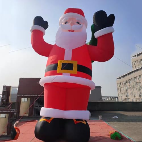 YBZCHLM Giant Inflatable Santa Claus with Gift Bag and LED Lights 16ft Red