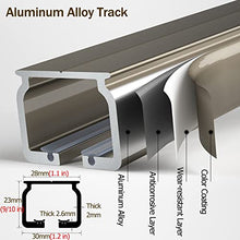 ZAQYCM Outdoor Gazebo Patio Door Sliding Curtain Track System, 1m 2m 3m 4m 5m 6m 8m 10m 15m Curtain Rails and Fittings for Front Door/Heavy Curtains/Bay Window (Color : Wall Mount, Size : 8m/26ft)