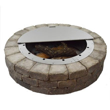 Firebuggz Fire Pit Covers - Stainless Steel Fire Pit Cover, 40” Round - Snuffer Cover Top for Wood or Gas Pit Ring, Silver