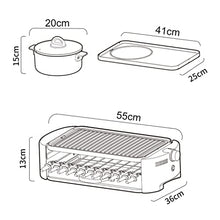 Hotpot Automatic Rotating Skewers Machine Multi-function Hot Pot Barbecue Integrated Non-stick Coating Shabu-shabu Skewers Machine barbecue (Color : Orange)