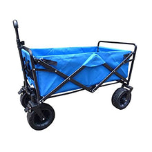 NUHSLF Folding Garden Trolley Cart Heavy Duty Wagon with 4 Beach Wheels Multi Function Shopping Cart for Outdoor Camping Load Capacity 80Kg.