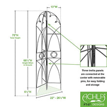 Achla Designs Wrought Iron Quatrefoil Garden Trellis