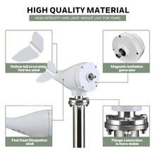 VNATWGOO 12V-48V Wind Turbines, 8 Blade Wind Turbines, 1000W Windmill Generator Industrial, Solar and Wind Power Parts and Accessories,24