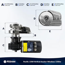 Five Oceans Vertical Windlass Kit 1500W 12V DC Silver/Black