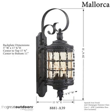 Minka Lavery The Great Outdoors Mallorca Wall Sconce 2-Light 120W Spanish Iron