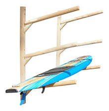 Log Kayak Rack 3 Place Wall Mount Kayak Canoe SUP Rack Canyon Brown Finish
