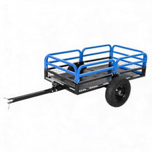 Blue Heavy‑Duty Steel Garden Cart Utility Wagon for Yard Lawn