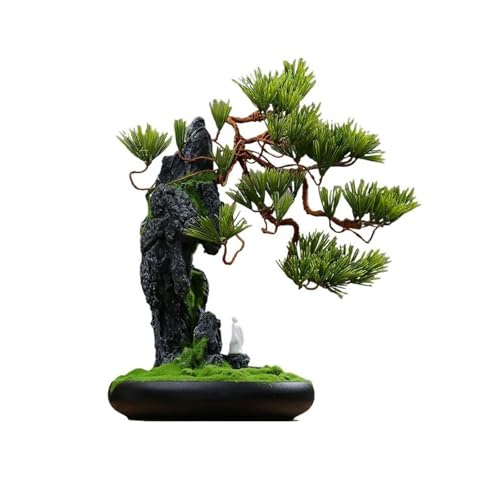 YXIANG56Q Fake Plants Living Room Decorative Plants Simulation Green Bonsai High-grade Interior Decoration Simulation Tree Desktop Feng Shui Ornaments Bonsai Tree, yuqing2022